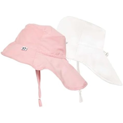 Tiny Twinkle Sun Protection Baby Flap Hat 2 Pack with UPF 50+ Sun Protection for Baby and Toddler Boys and Girls