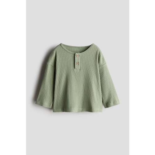 RIBBED HENLEY SHIRT
