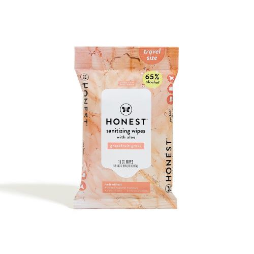 Travel Size Grapefruit Sanitizing Wipes | Honest