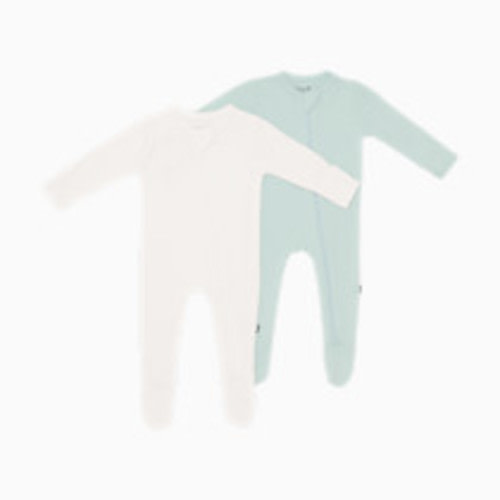 Kyte Baby Zipper Footie Bundle (2 Pack) - Green, 0-3 M