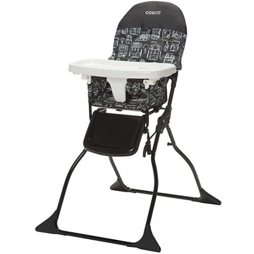 Cosco Simple Fold Full Size High Chair With Adjustable Tray, 28.5x23.5x38.7 Inch (Pack of 1) - Mapleton