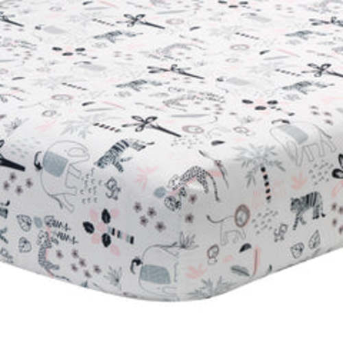 Happy Jungle Fitted Crib Sheet