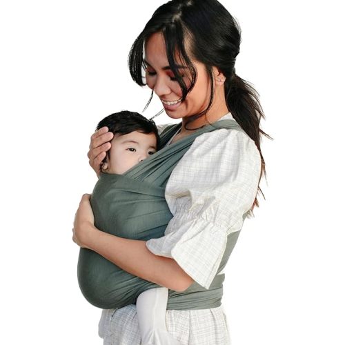 Solly Baby Wrap Carrier, for Newborn to Toddler 8-25 Lbs., Buttery-Soft & Lightweight Fabric, Reduce Crying & Increase Connection, Postpartum Essential, New Mom Gifts, Basil