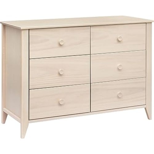 Babyletto Sprout 6-Drawer Dresser for Kids Bedroom - Baby Dresser for Nursery - Double Chest of Drawers for Boys and Girls - GREENGUARD Gold Certified Wood Dresser for Living Room - Washed Natural