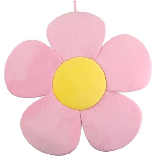 KAKIBLIN Flower Baby Bath Mat, Baby Bath Flower Infant Bathtub Mat Sink Bather Cushion for Newborn, Pink