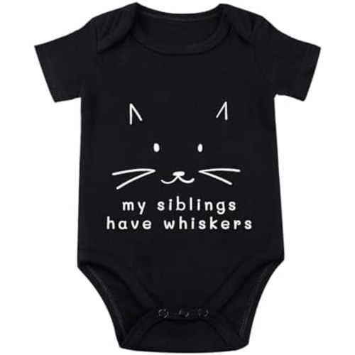 My Siblings Have Paws Bodysuit Baby Paws Romper Cat Whiskers Bodysuit Cute Baby Clothes Newborn Sibling Announcement Bodysuit