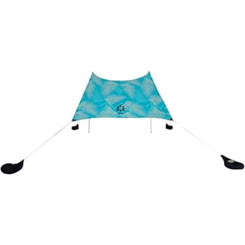 Neso Grande Portable Beach Tent Sun Shelter - Lightweight Beach Shade Canopy - Easy Setup for Family Outings - Patented Reinforced Corners - UPF 50+ Sun Protection - 7ft Tall, 9 x 9ft