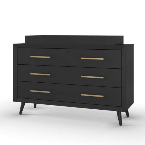 Child Craft Universal Changing Table Topper, Convert Dresser into a Changing Table Surface, Securely Attaches, Non-Toxic, Baby Safe Finish (Ebony)