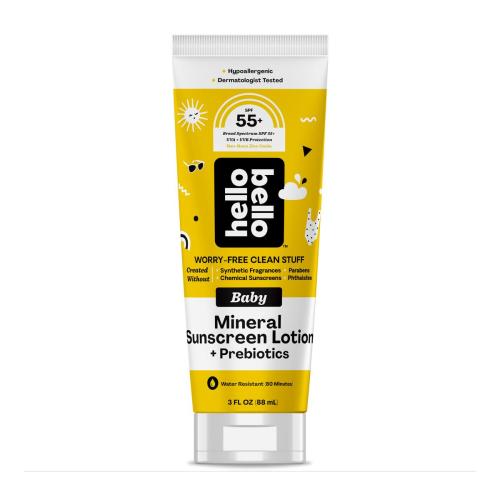 SPF 55+ Baby Mineral Sunscreen + Prebiotics