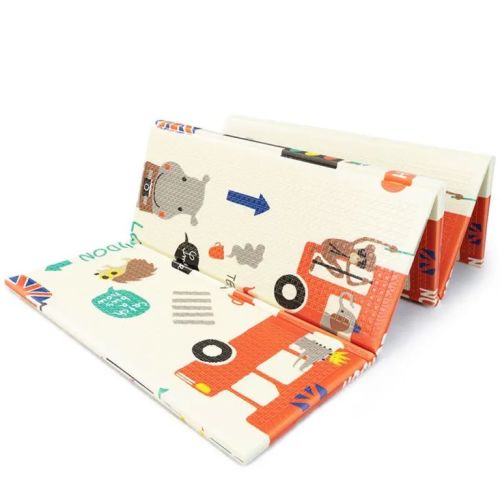 "Tapete De Juego Plegable Gateo Bebé 200x180x1 Cm Doble Faz"
