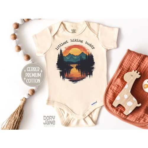 Hiking Buddy Baby ONESIES® Brand Bodysuit Camping Baby Bodysuit Little Hiking Buddy Baby Outfit Adventure Baby Clothes Hiking Mountains Baby
