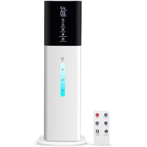 Humidifiers Large Room Bedroom with 7 Colors Light,Honovos 8L 2.1Gal Quiet Ultrasonic Cool Mist Topfill Humidifier with 360° Nozzle 3 Speed Humidistat Essential Oil Tray for Baby Home Plant Yoga Sleep