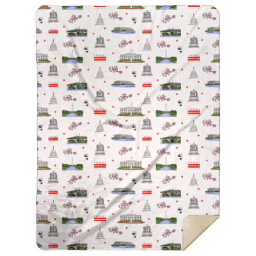 Washington D.C. Plush Throw Blanket 60x80