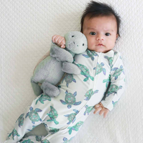 Tropical Turtles Zipper Footie