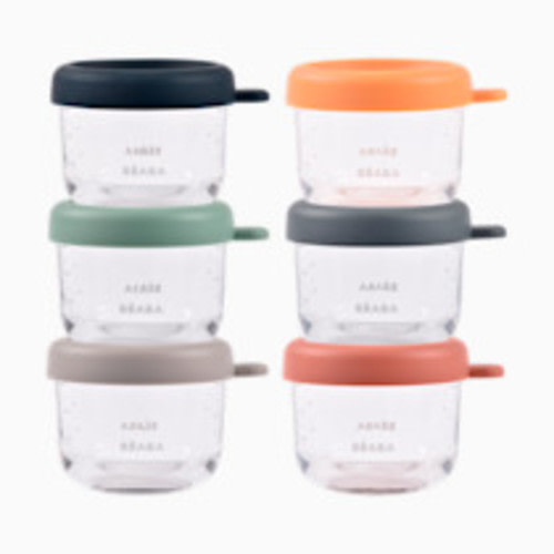 Beaba Glass Baby Food Jars - Sunrise, 5 Oz, 6