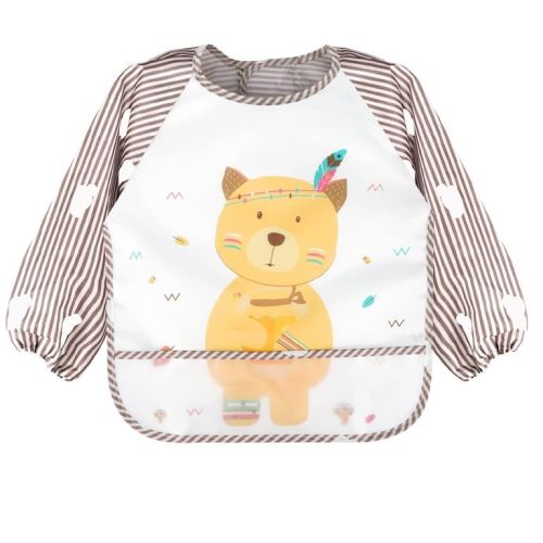 Babero Delantal Manga Larga Impermeable Bebe Niña Niño"