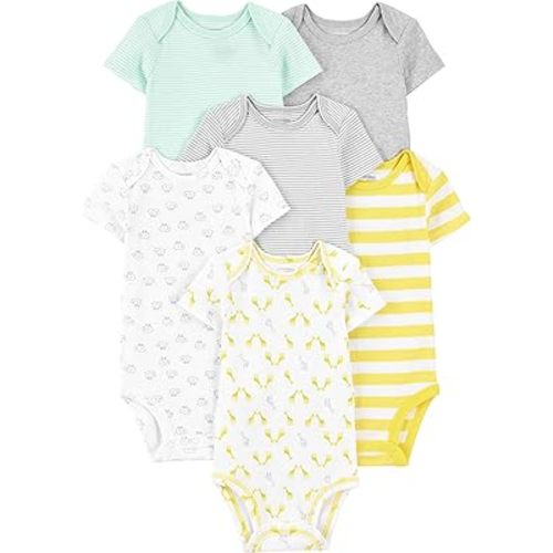 Simple Joys by Carter's Unisex Babies' Short-Sleeve Bodysuit - 6-9M
