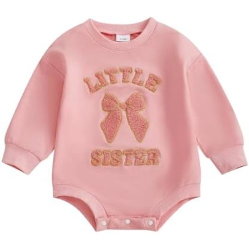 Baby Girl Fall Clothes Goose Embroidery Bubble Romper Sweatshirt Newborn Onesie Infant Bodysuit Cute Winter Outfit