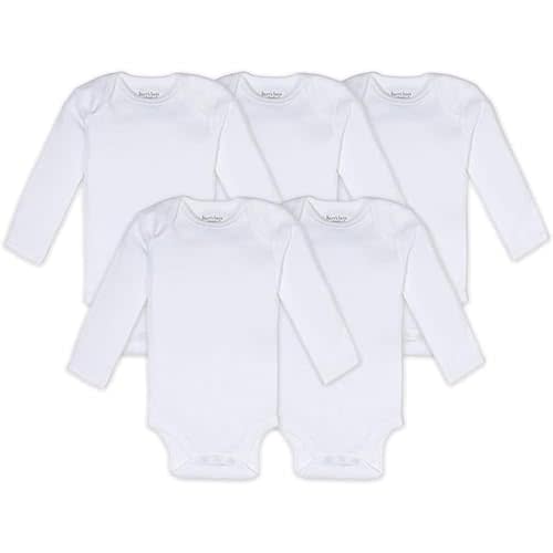 Burt's Bees Baby Unisex Baby Bodysuits, 5-pack Short & Long Sleeve One-pieces, 100% Organic Cotton Bodysuit