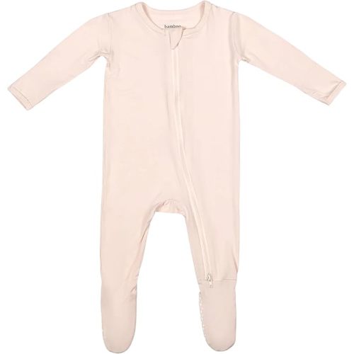Bamboo Little Soft Baby Footie Pajamas, Baby Clothes, Newborn Sleepers, 95% Viscose and 5% Spandex, 0-24 Months