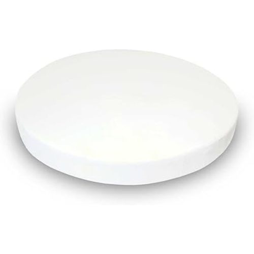SheetWorld Baby Fitted Round Crib Sheet, 100% Cotton Woven Sheet, Unisex Boy Girl, 42 x 42 inches, Solid Ivory Woven, Made in USA