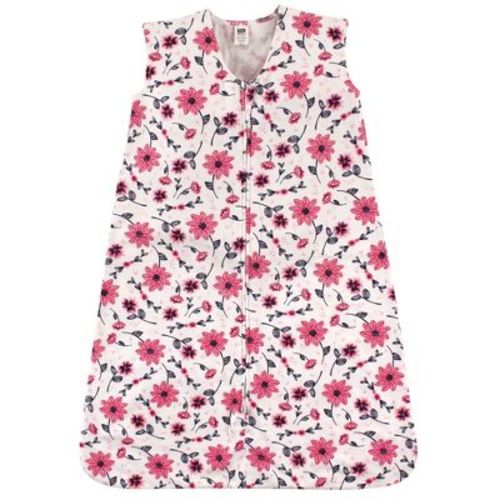 Hudson Baby Infant Girl Cotton Sleeveless Wearable Sleeping Bag, Sack, Blanket, Botanical, 6-12 Months