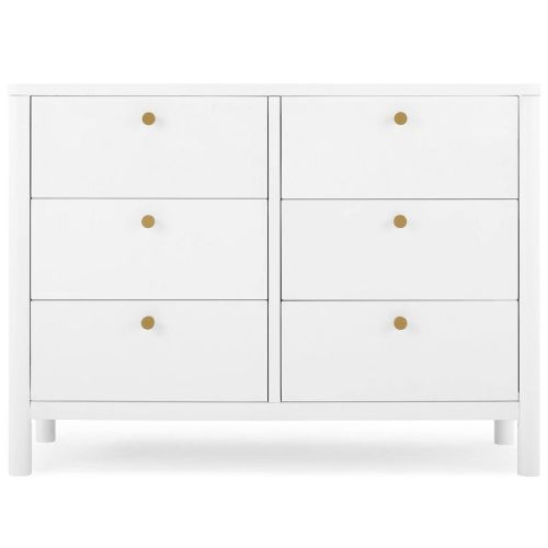 Delta Children Brooks 6 Drawer Dresser with Interlocking Drawers - Bianca White