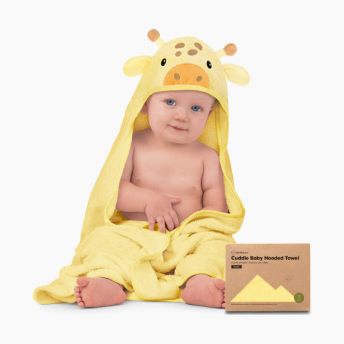 KeaBabies Cuddle Bamboo Viscose Hooded Towel - Giraffe