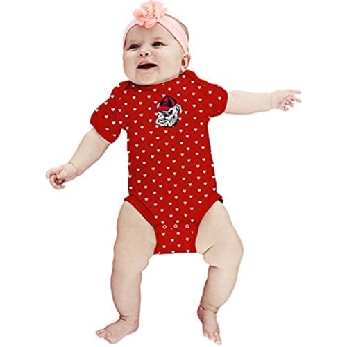 Two Feet Ahead Hearts Baby Bodysuit Creeper Baby Girl Clothes Newborn Infants Sizes 0-3M 6M 12M
