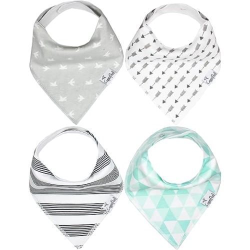 Copper Pearl Baby Bandana Drool Bibs for Drooling and Teething 4 Pack Gift Set for Boys and Girls “Tribe Set