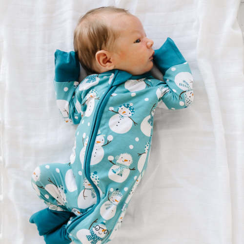 Blue Snow Much Fun Bamboo Viscose Zippy