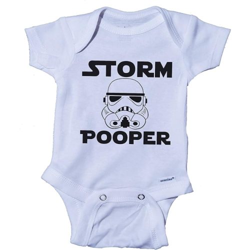 Ink Trendz STORM POOPER TROOPER Themed Baby Onesie® Bodysuit Romper