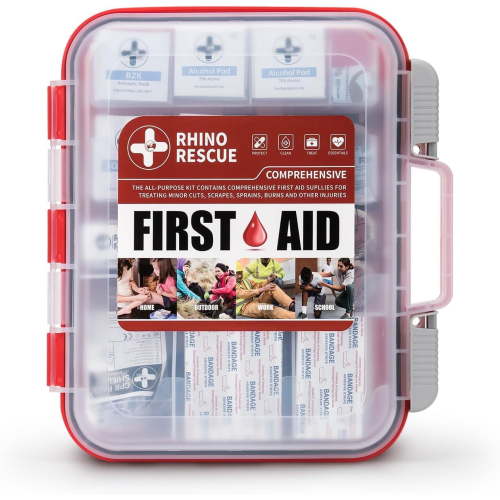 RHINO RESCUE 350 Pieces All-Purpose First Aid Kit, Home & Office Professional Medical Supplies, Ideal for Emergency, School, Business