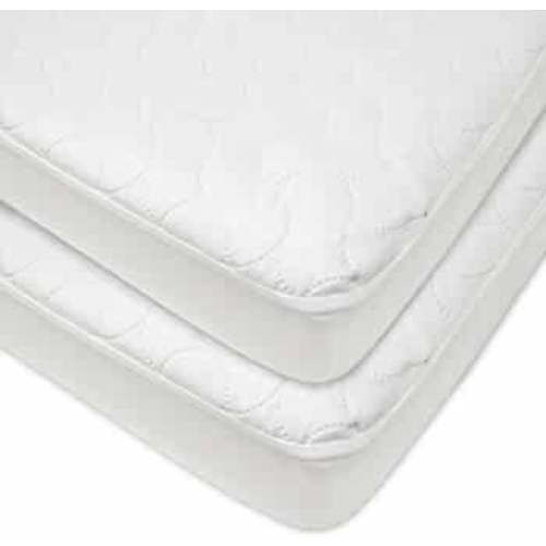 American Baby Company Waterproof Fitted Quilted Crib and Toddler Protective Pad Cover, White (Pack of 2), for Boys and Girls