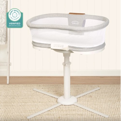 HALO - BassiNest Luxe Vibrating Bassinet, Bedside Sleeper - white