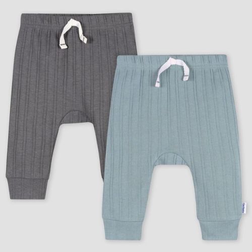 Gerber Baby 2pk Jogger Pants - Blue 6-9M