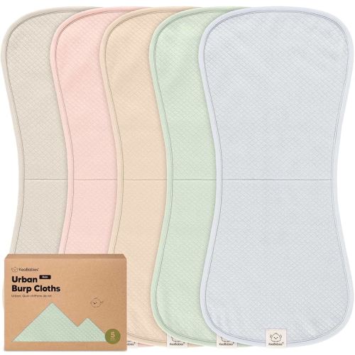 KeaBabies 5-Pack Organic Burp Cloths Baby Girl, Boy - Extra Large, Absorbent Baby Burp Cloths, Soft Burping Cloths for Babies, Newborn Burp Clothes, Cotton Burp Rags, Thick Burp Cloth(Dawn/Quin)