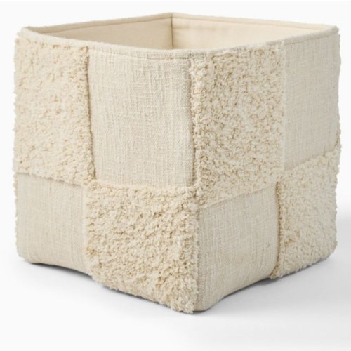 Contrast Textured Square Utility Bin | West Elm