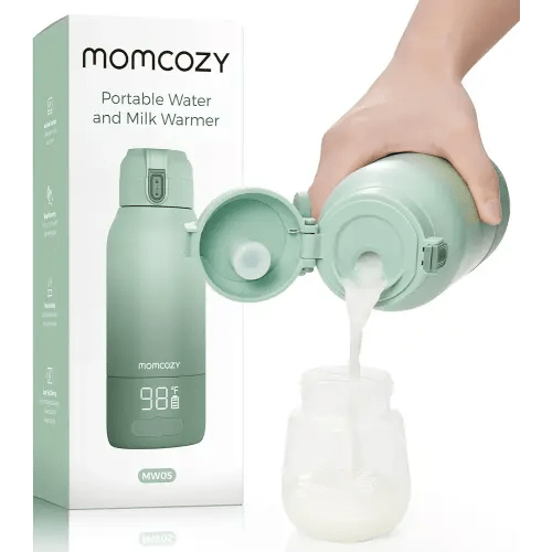 Momcozy Portable Milk Warmer for Travel – Dual Heating Modes for Breast Milk & Water, Portable Bottle Warmer with Fast Heating & Long Battery Life, 17 Ounces Large Capacity to Meet Your All-Day Needs
