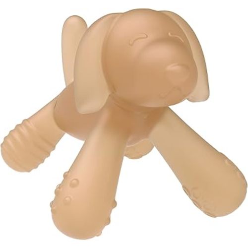 Silicone Teething Toy for Baby 3-6, 12, 18 Months Infant, BPA Free Soft Dog Shape Silicone Baby Teether