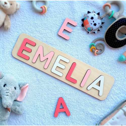 Wooden Name Puzzle for Baby, Custom Name Puzzle Gift, Baby Shower, First Birthday Gift, New Baby, Christmas Gift, Personalized Name Puzzle