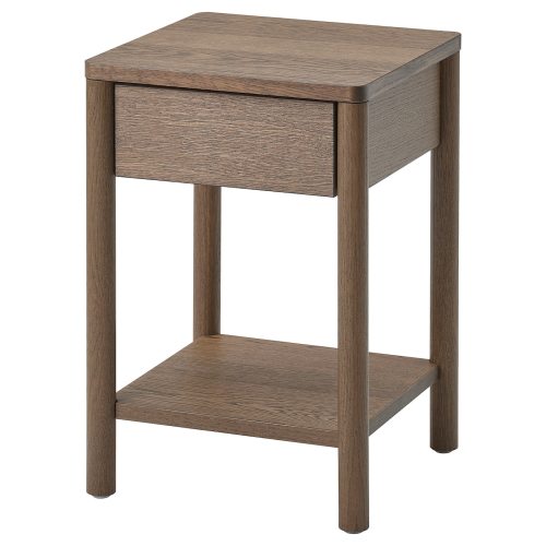 TONSTAD Nightstand - brown stained oak veneer 15 3/4x15 3/4x23 1/4 "