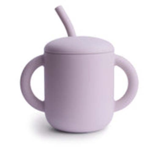 Mushie Baby Silicone Training Cup + Straw