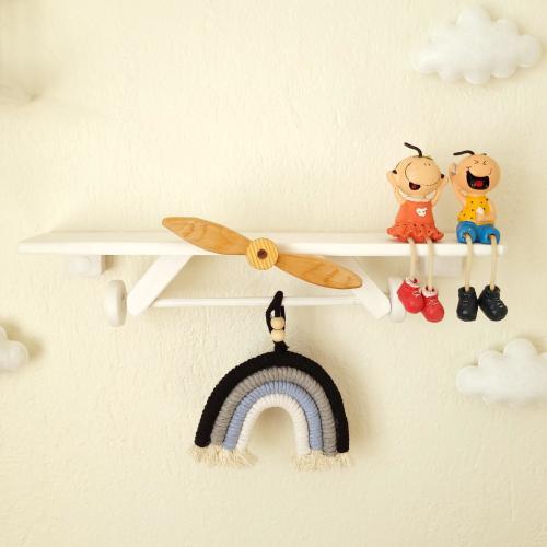 Wooden Nursery Airplane Shelf | Single Wing | 40 cm