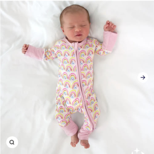 Pastel Rainbows Zippy - Little Sleepies