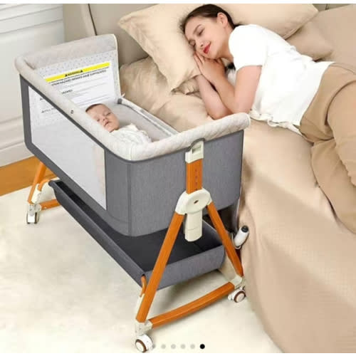 Adjustable Height Baby Bedside Bassinet - Foldable Portable Crib - TikTok Shop