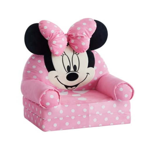 Toddler Disney Minnie Mouse Pink Polyester 2-in-1 Flip Out Chair