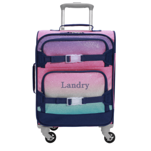 Mackenzie Rainbow Ombre Glitter Ultimate Luggage | Pottery Barn Kids