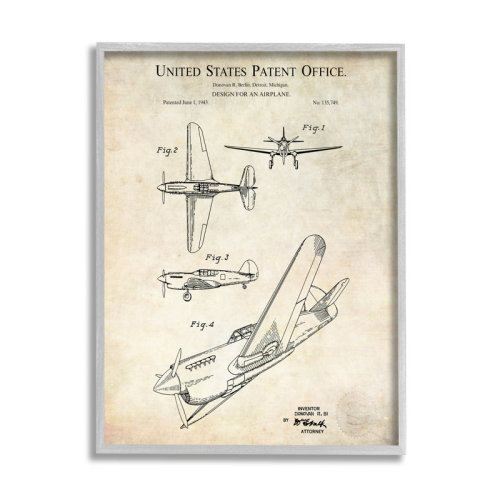 Williston Forge Vintage Plane Flight Diagram by Karl Hronek - Graphic Art on Canvas | Wayfair