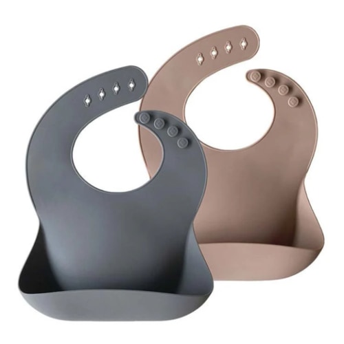 Silicone Baby Bib - 2 Pack